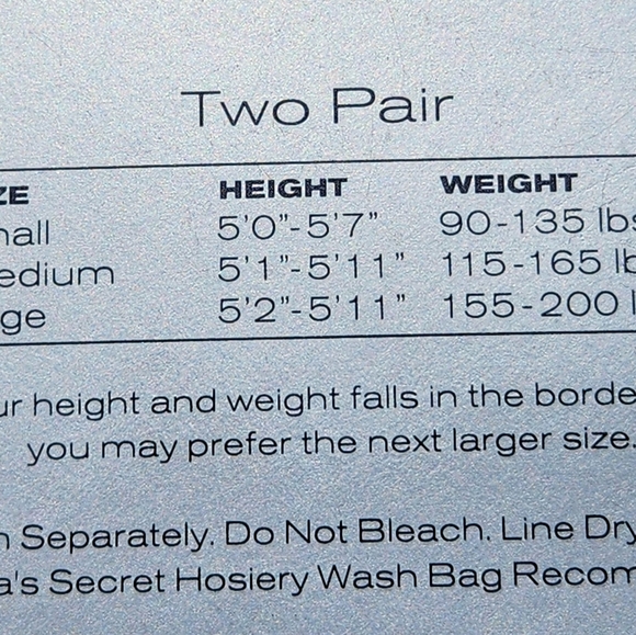 Victoria's Secret Glamour Sheers Stockings 2 Pack M - Picture 3 of 3